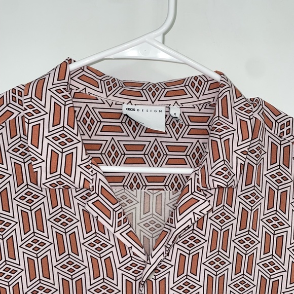 ASOS Camp Collar Short-Sleeve Shirt *NEVER WORN* - Picture 2 of 5